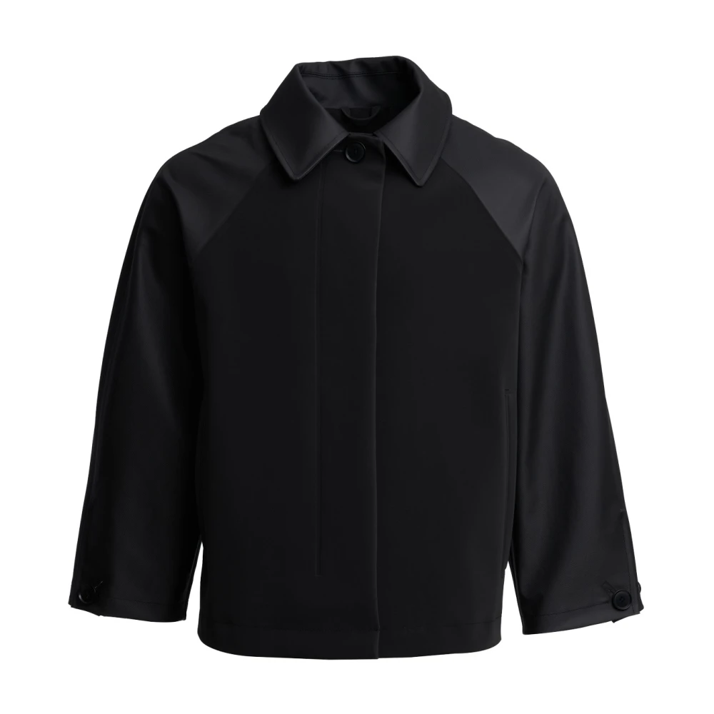 Stutterheim Waterdichte regenjas in varsity-stijl voor vrouwen Black Dames
