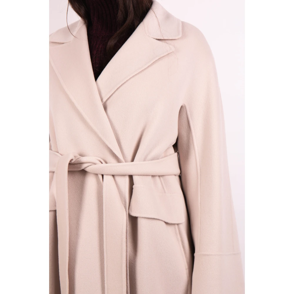 Max Mara Licht Beige Jas Malika Pink Dames