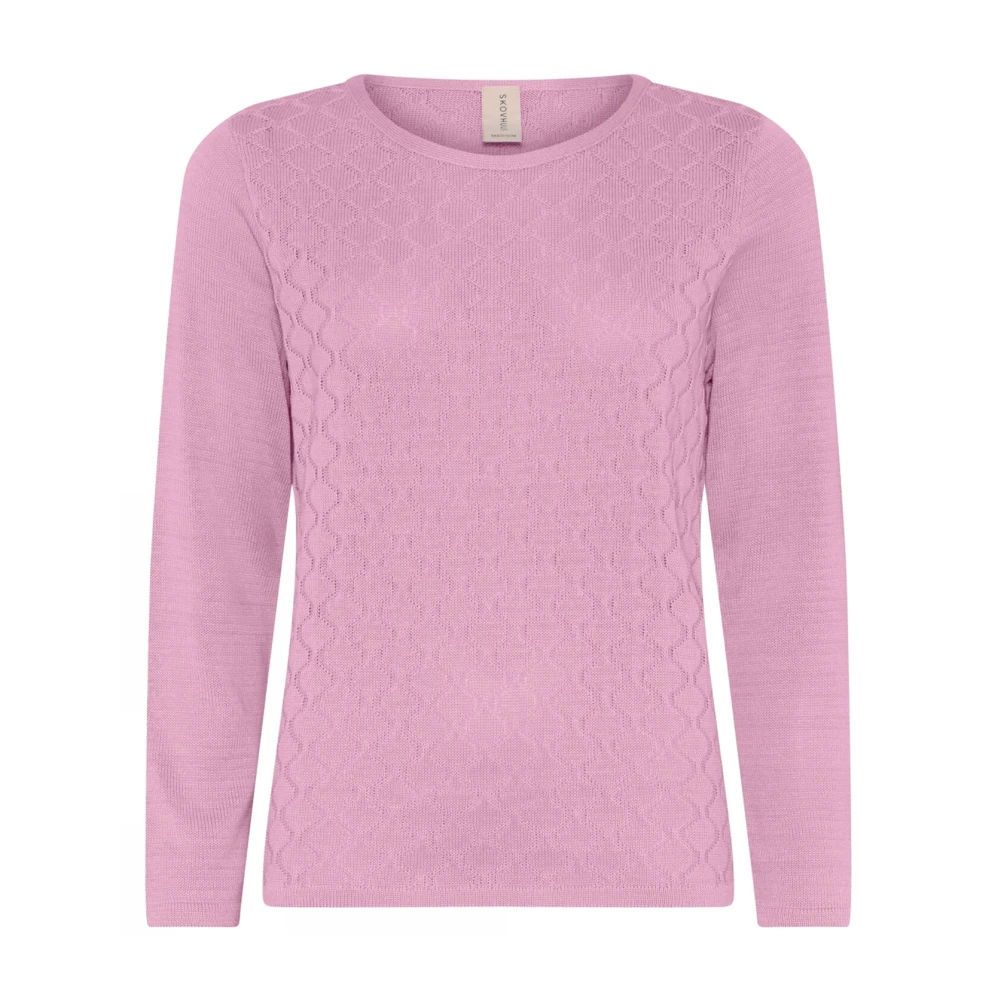 Skovhuus Feminine O-Neck Pullover Blouse Candy Pink Dames
