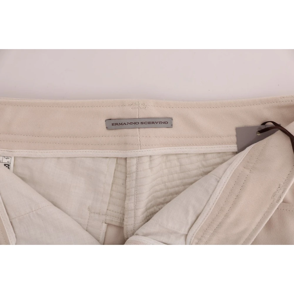Ermanno Scervino Witte Slim Fit Denim Schat White Dames