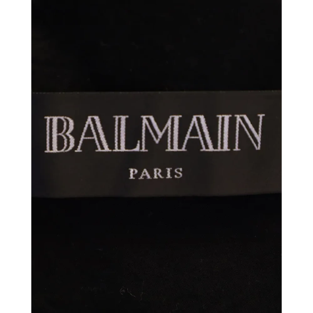 Balmain Pre-owned Cotton outerwear Black Dames