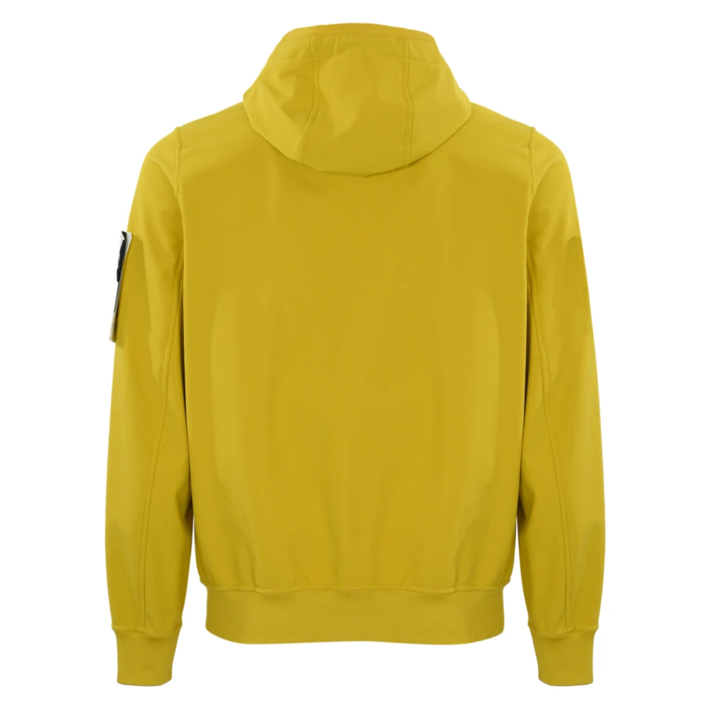 Stone Island Mosterd Lichtgewicht Hooded Ritsjas Yellow Heren