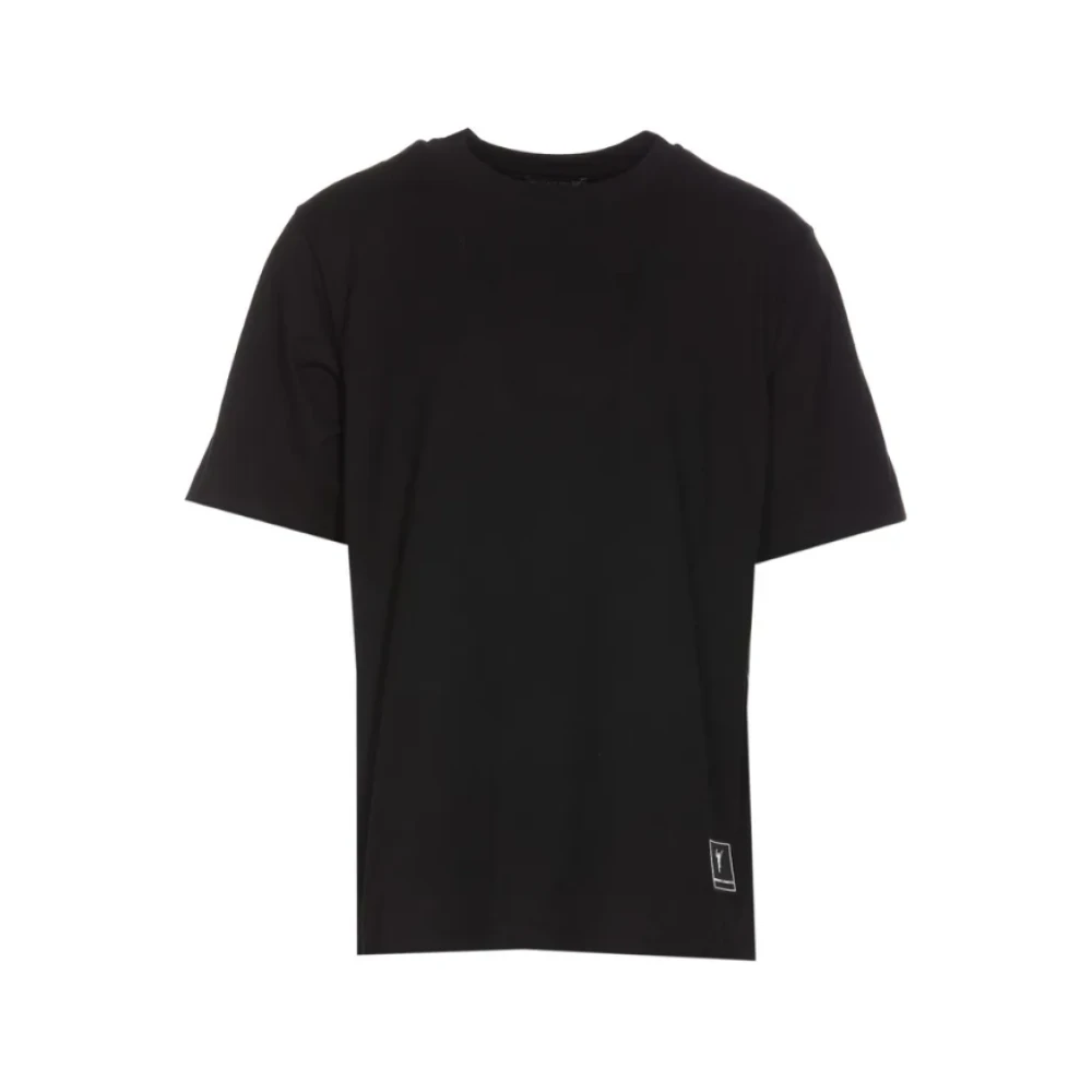 Giuseppe zanotti Logo Patch Katoenen Jersey T-shirt Black Heren
