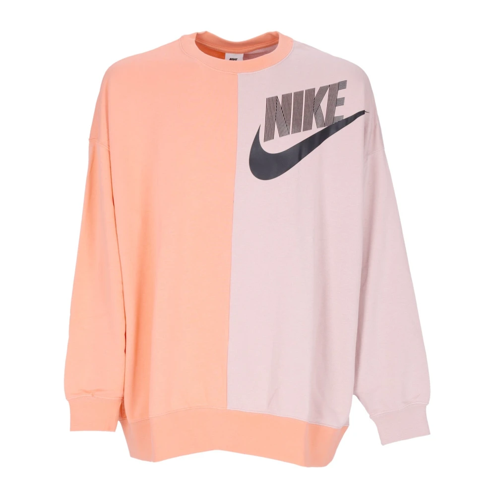 Nike Women's Multicolor Crewneck Long Sleeve Lightweight Tracksuit Sweatshirt - Long Sleeve Training Tops - M - Sport