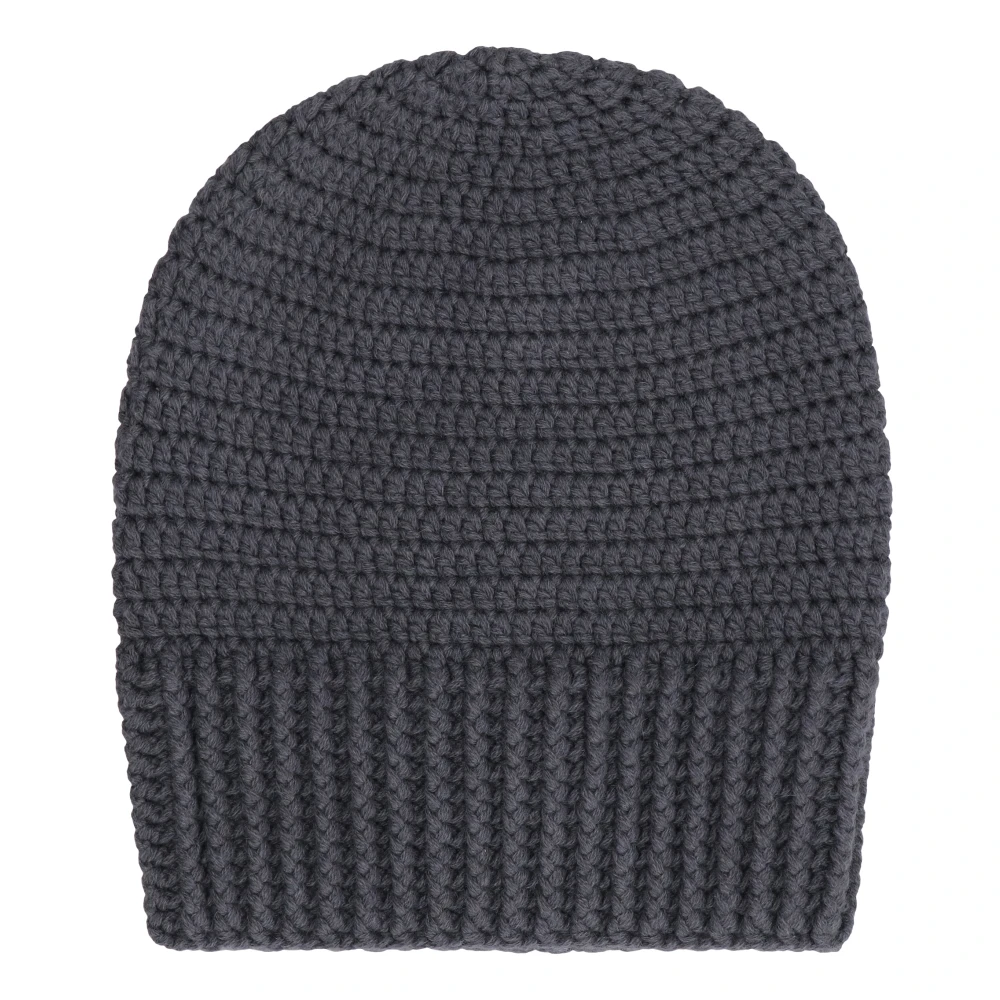 Malo Kasjmier Gehaakte Gebreide Beanie Muts Gray Dames