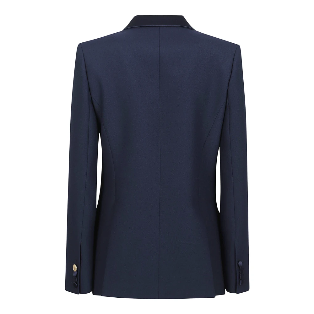 Hebe Studio Blauwe Polyesterjas Gemaakt in Italië Blue Dames