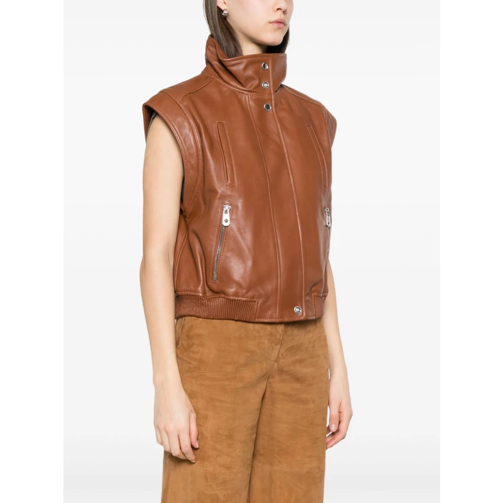 pinko Bruin Gebreide Kleding Ss25 Brown Dames
