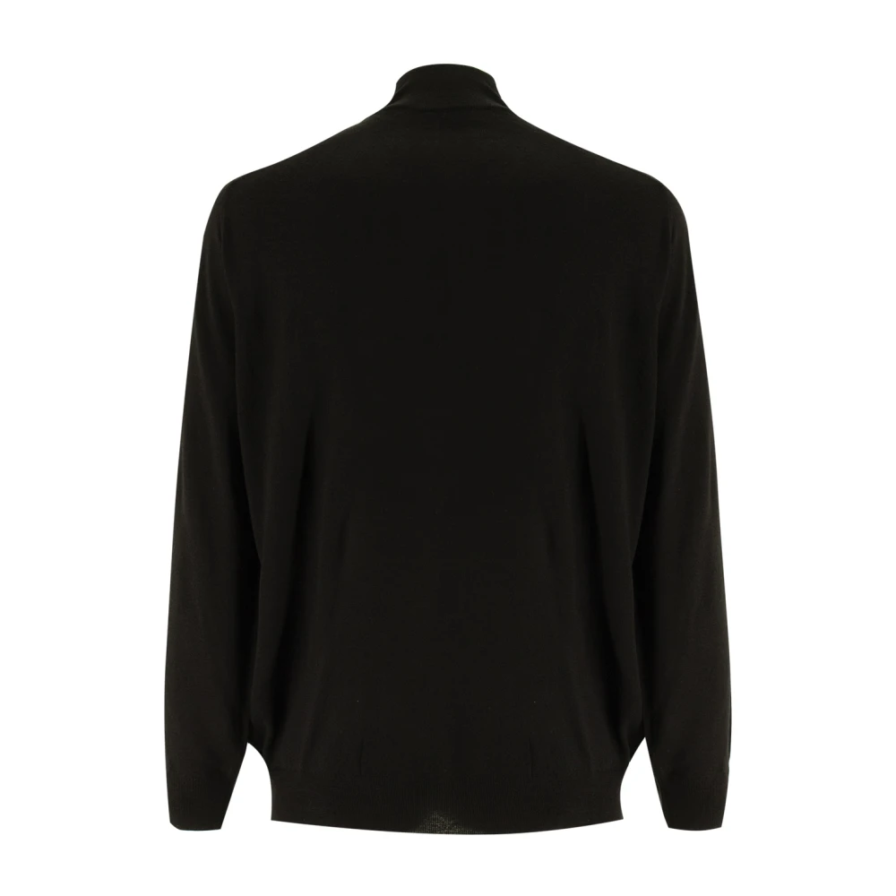 Fedeli Elegant Half Zip Jumper Black Heren