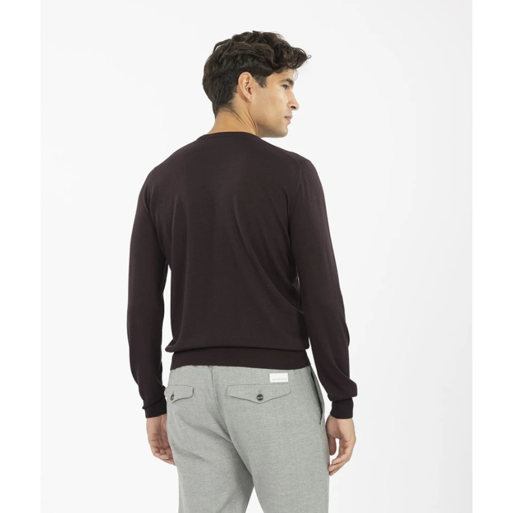Filippo De Laurentiis Royal Merino Jersey Stijlvolle Sweater Red Heren