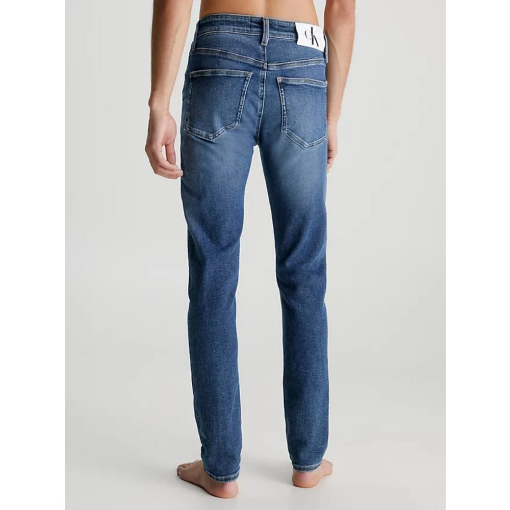 Calvin Klein Slim Fit Blauwe Denim Broek Blue Heren