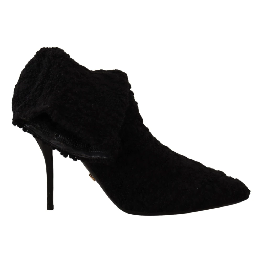 Dolce & Gabbana Women's Black Elegant Mid-Calf Viscose Boots