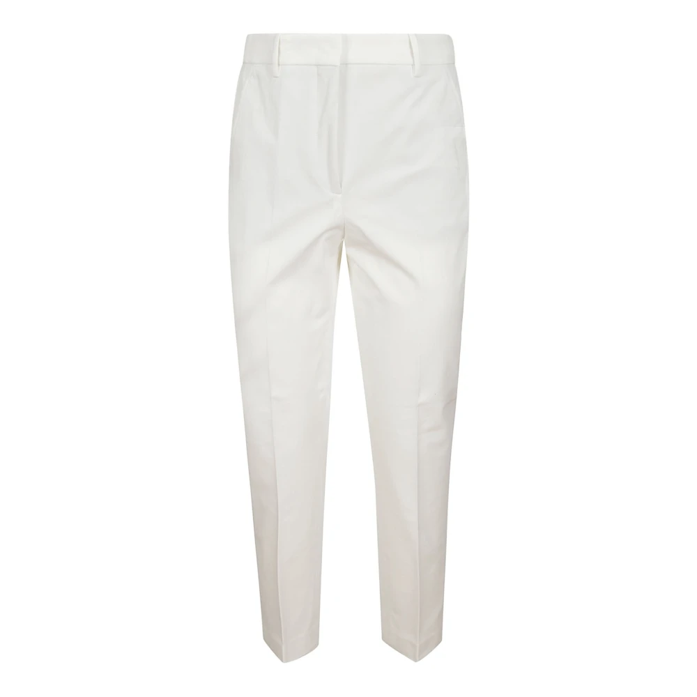 Incotex Women's White Galene Modern Trousers - Slim-Fit Trousers - L - Trousers