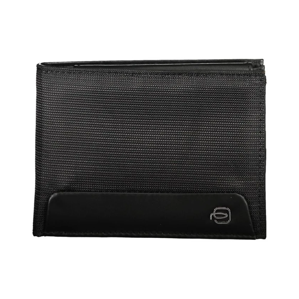 Piquadro RFID-beveiligde Bi-Fold Portemonnee met Ontwerp Black Heren