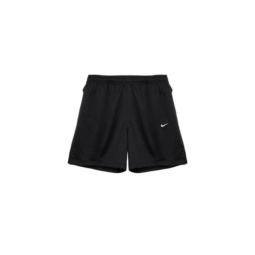 Nike Mesh Swoosh Shorts met ritszakken Black Heren