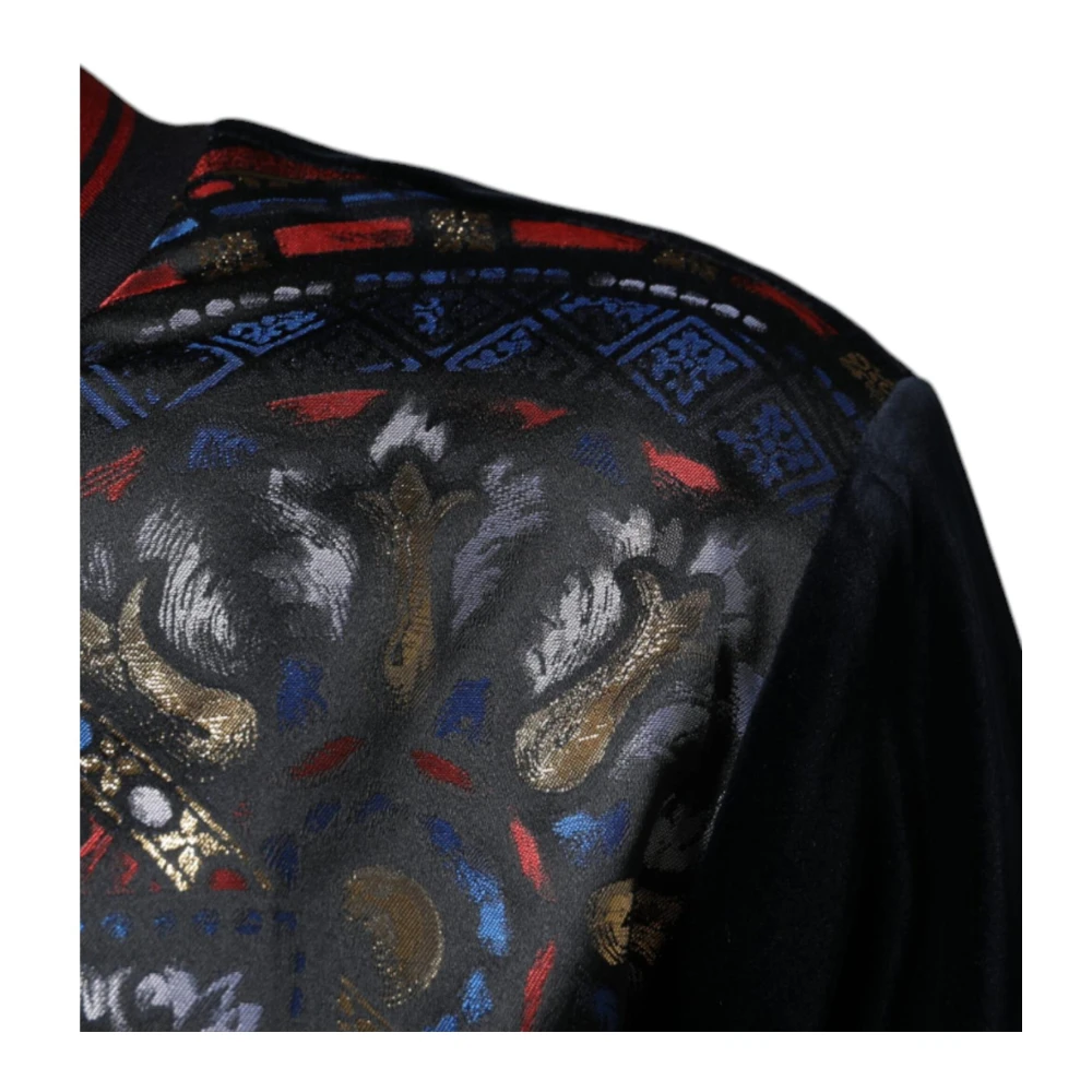 Dolce & Gabbana Multicolor Crew Neck Pullover Sweater Multicolor Heren