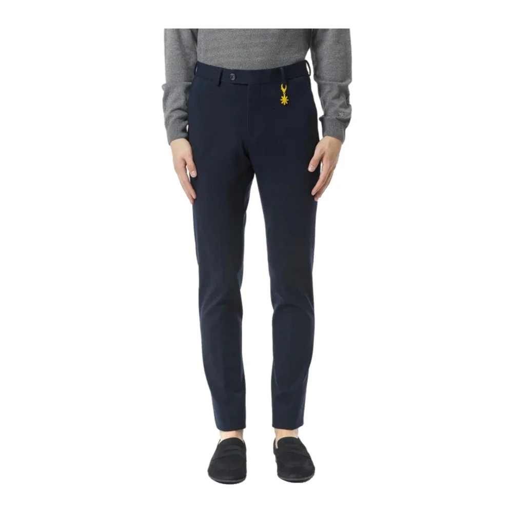 Manuel Ritz Elegante Stretchy Viscose Blend Broek Blue Heren
