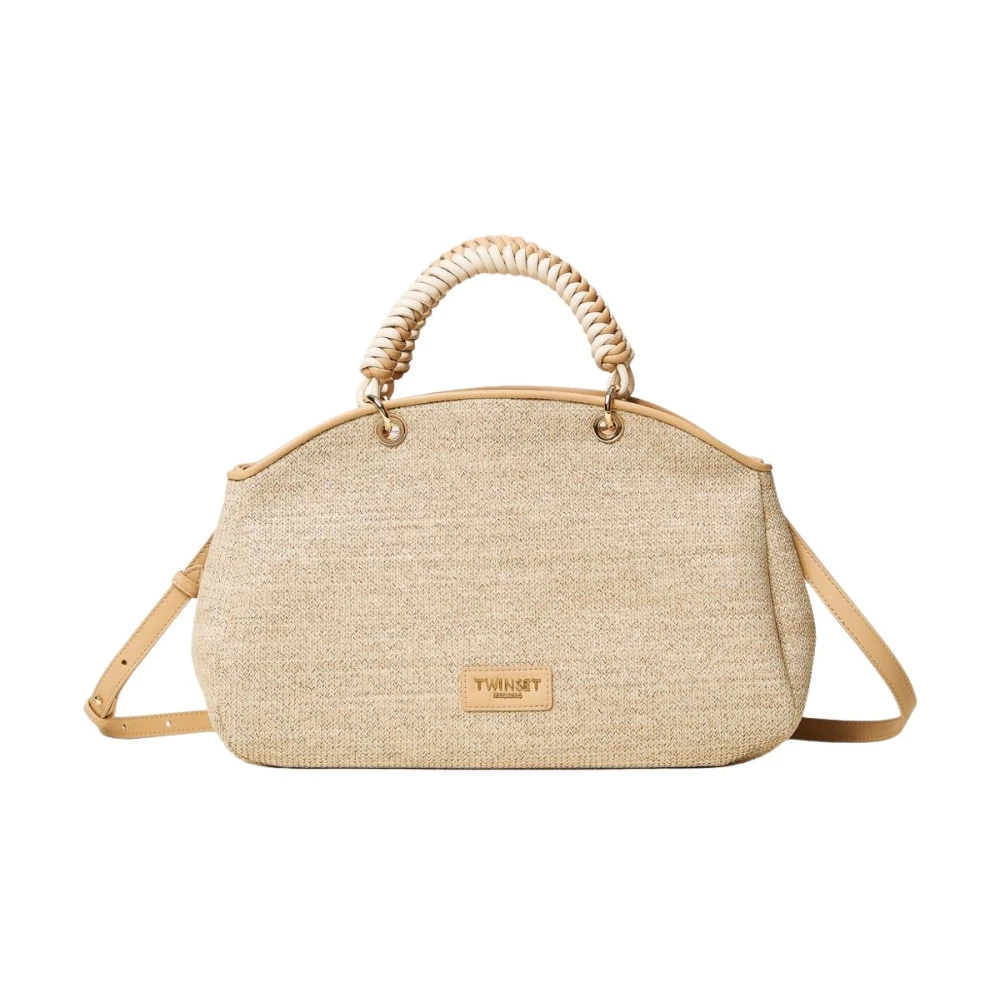 Twinset Beige Vävd Tygväska