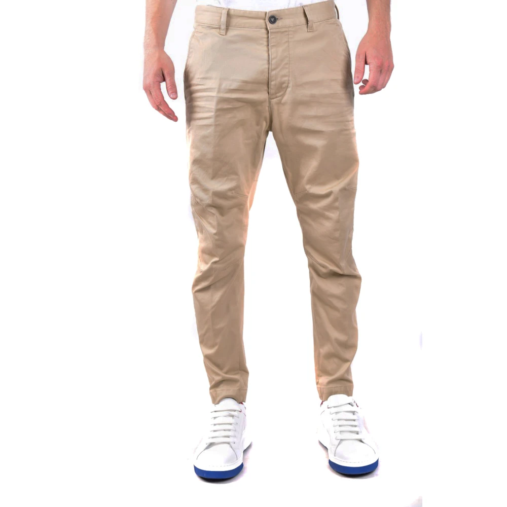 Dsquared2 Beige Chino Trousers - Male - Chinos - Xs - Trousers