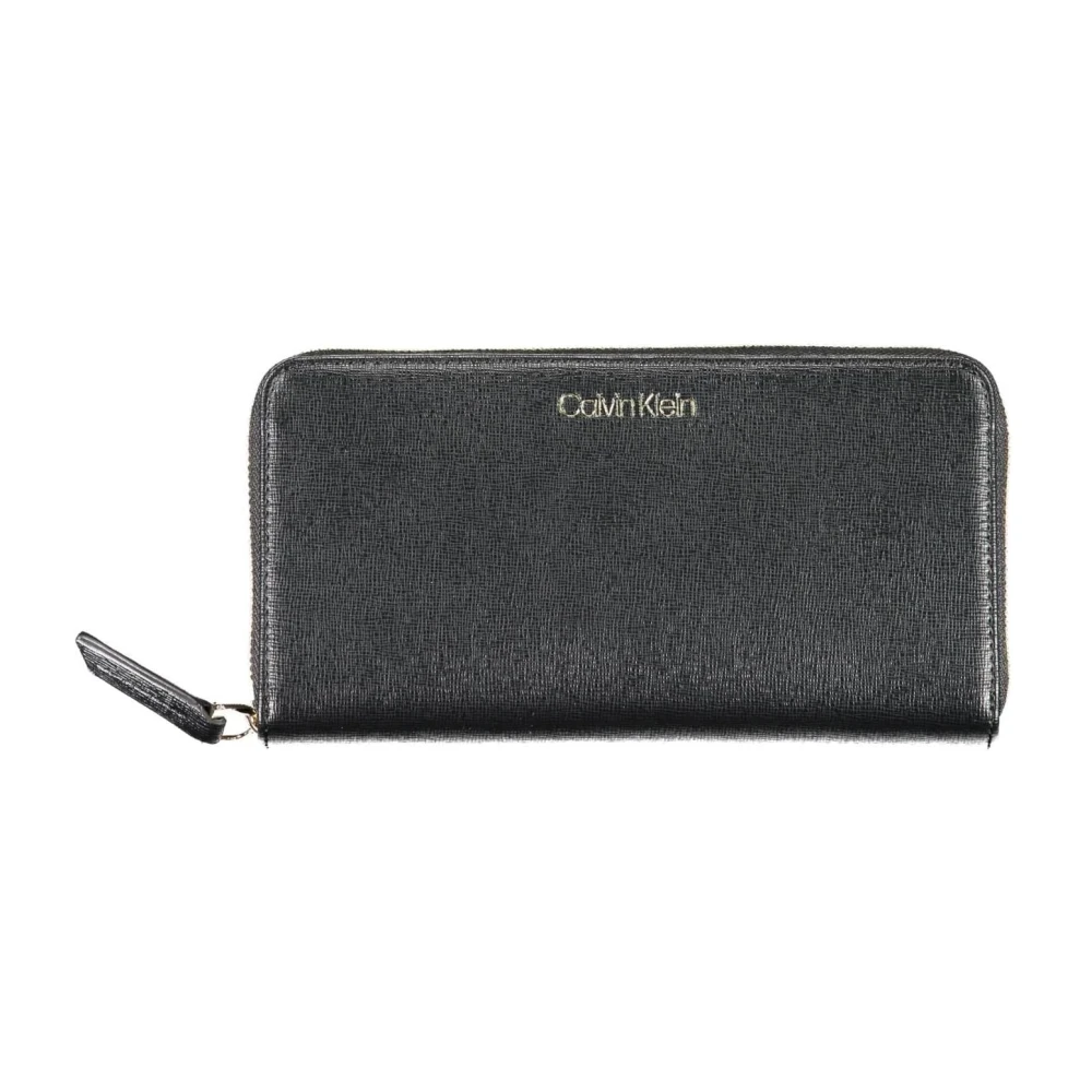 Calvin Klein Women's Black Wallets & Cardholders, One Size, Wallet Rfid Zipper Closure