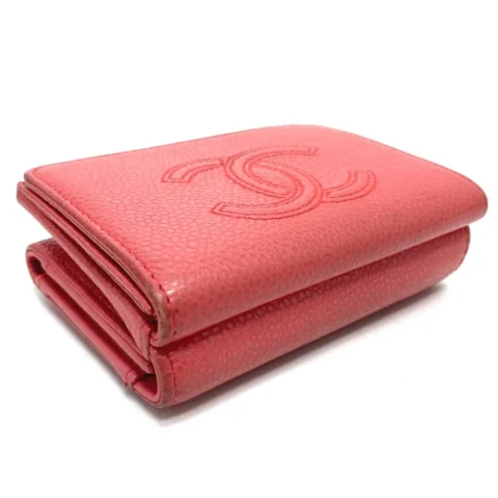 Chanel Vintage Pre-owned Leather wallets Pink Dames