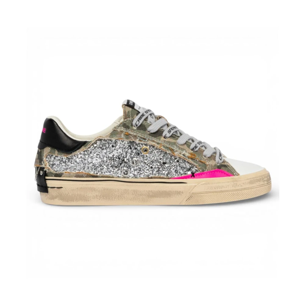Crime London Deconstructed Camo Stardust Sneakers Dames Schoenen Grijs