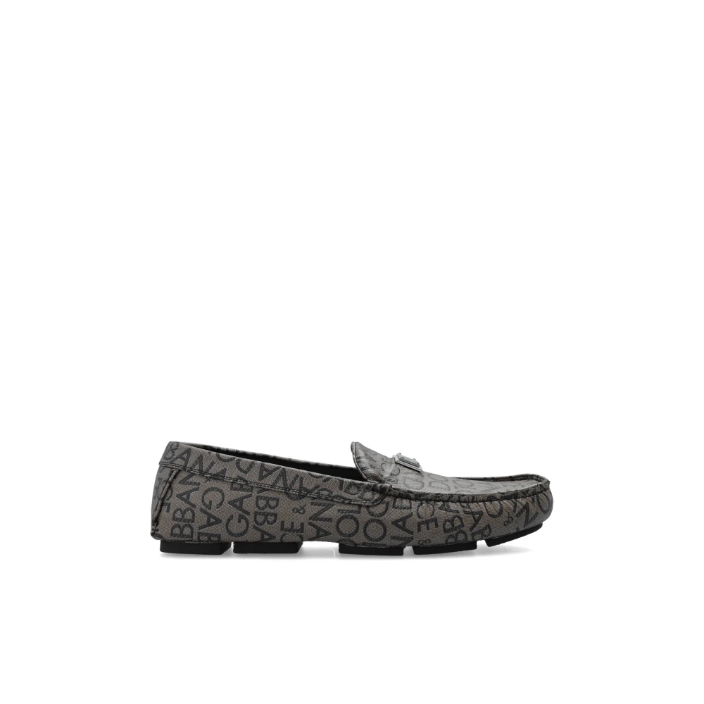 Dolce & Gabbana Men's Brown Slippers With Logo - Loafers - 9 Uk - Shoes