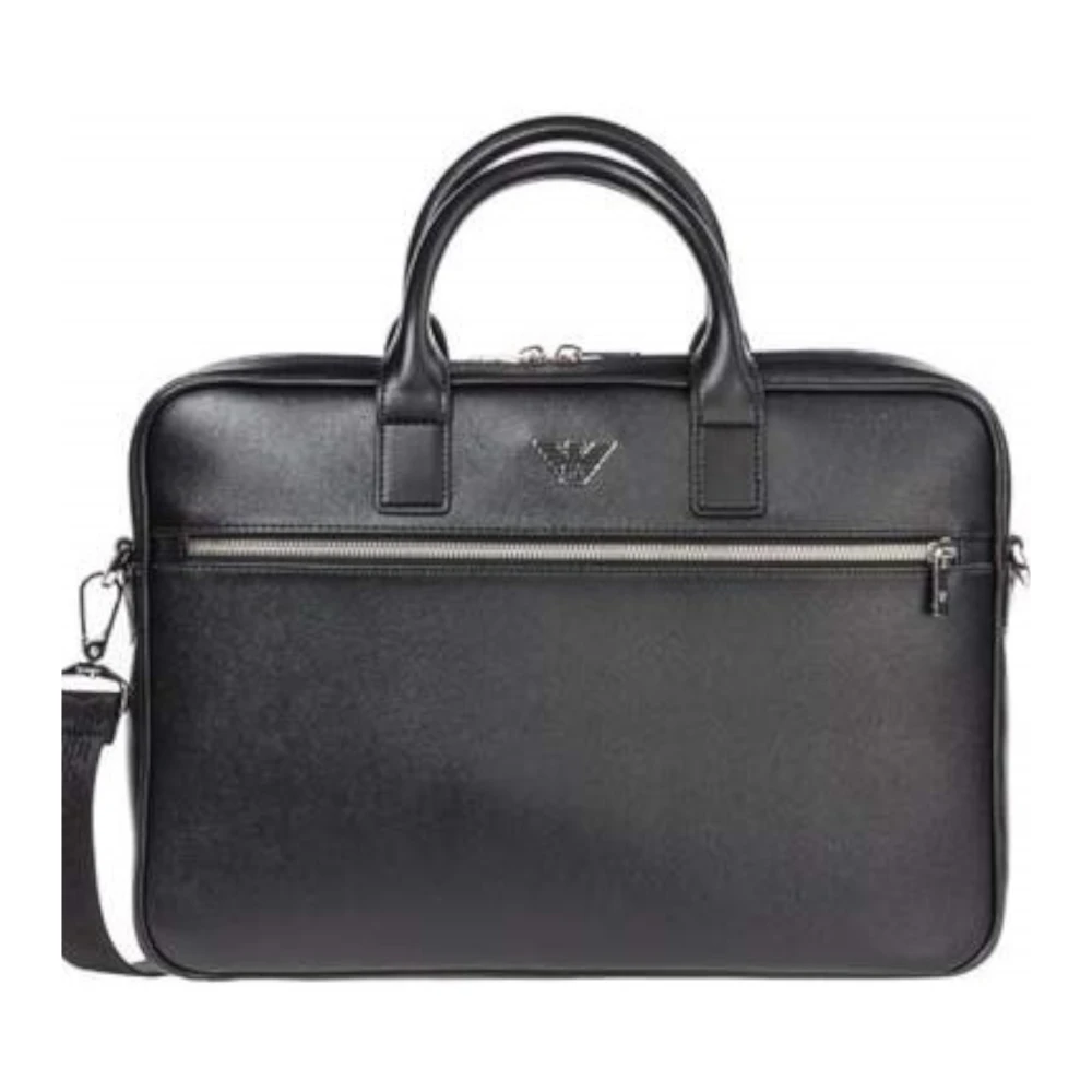 Emporio Armani Men's Black Laptop Bags & Cases, One Size, Laptop Bag
