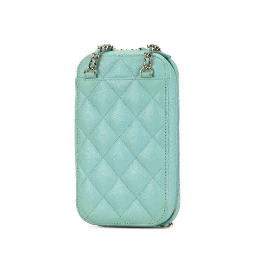 Chanel Vintage Pre-owned Leather shoulder-bags Blue Dames