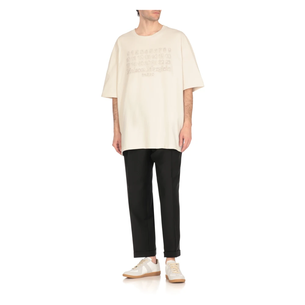 Maison Margiela Zwarte wollen broek met zakken Black Heren