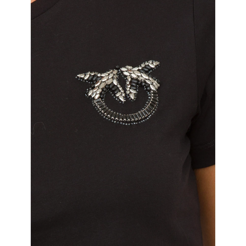 pinko Zwart Jersey Top Black Dames