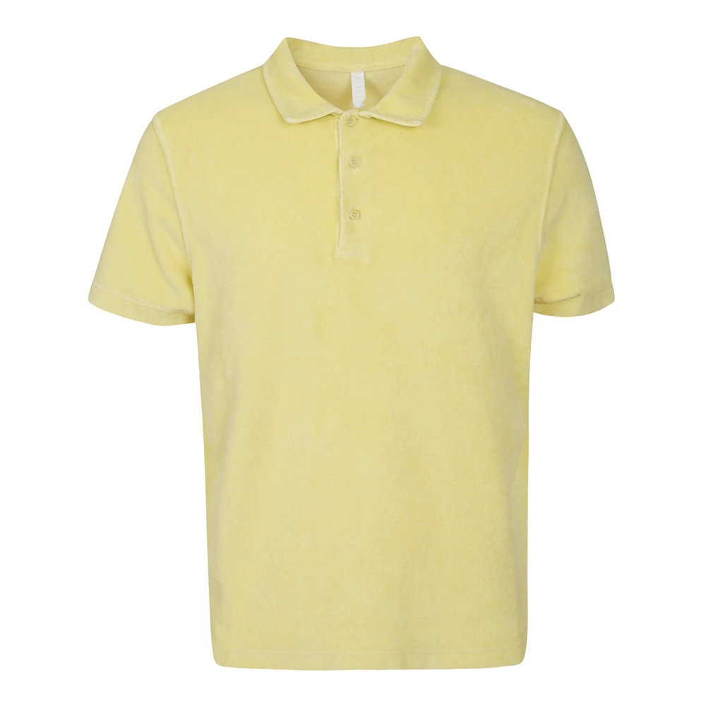 04651 A trip in a bag Gele Katoenen Polo Shirt met Kraag Yellow Heren