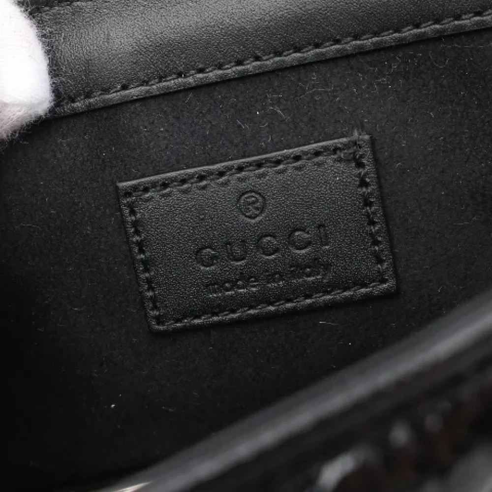Gucci Vintage Pre-owned Leather crossbody-bags Black Dames