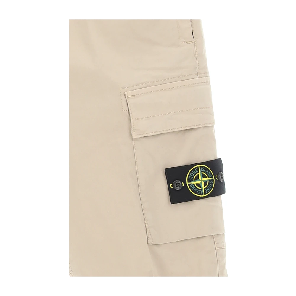 Stone Island Tricolor Fox Patch Klassieke Zak Beige Heren