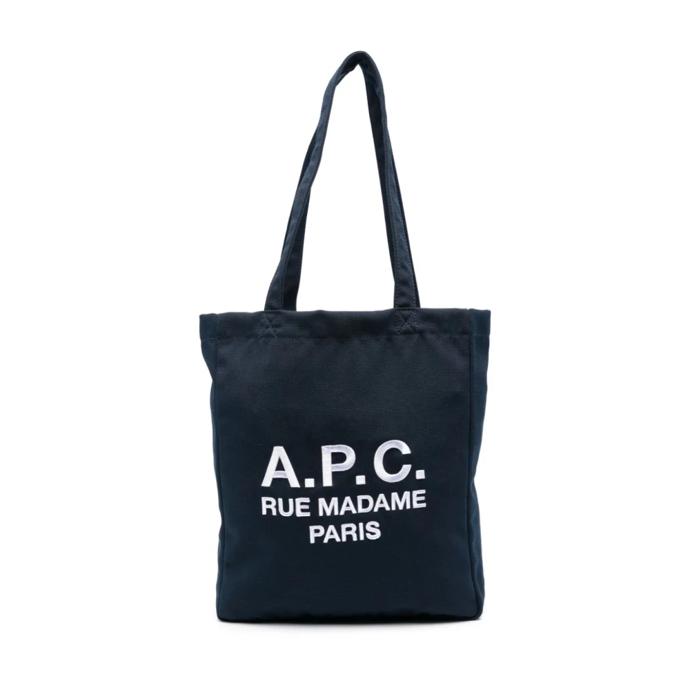 A.p.c. Men's Blue Shopping Bags, One Size, Dark Navy Shoulder Bag