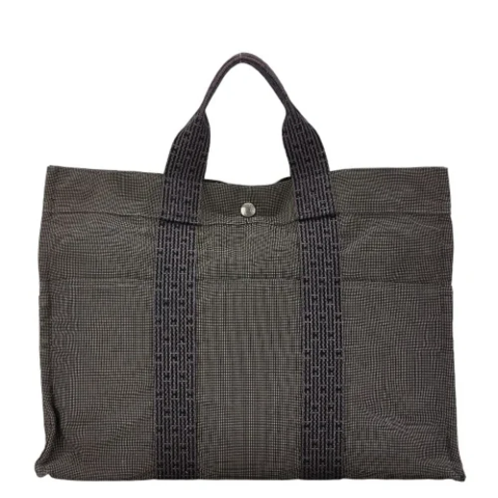 Hermès Vintage Pre-owned Canvas totes Gray Dames