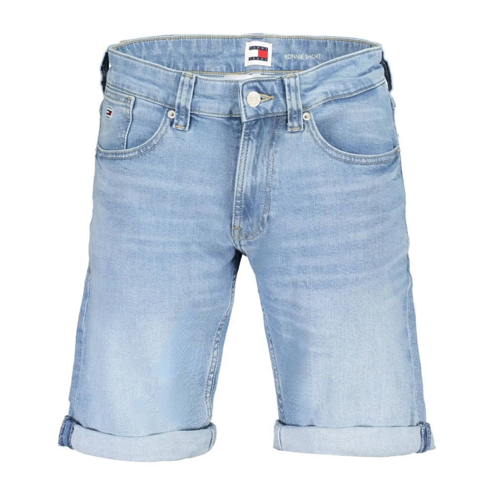 Tommy Hilfiger Men's Blue Denim Shorts, W30, Jeans Shorts With Embroidery