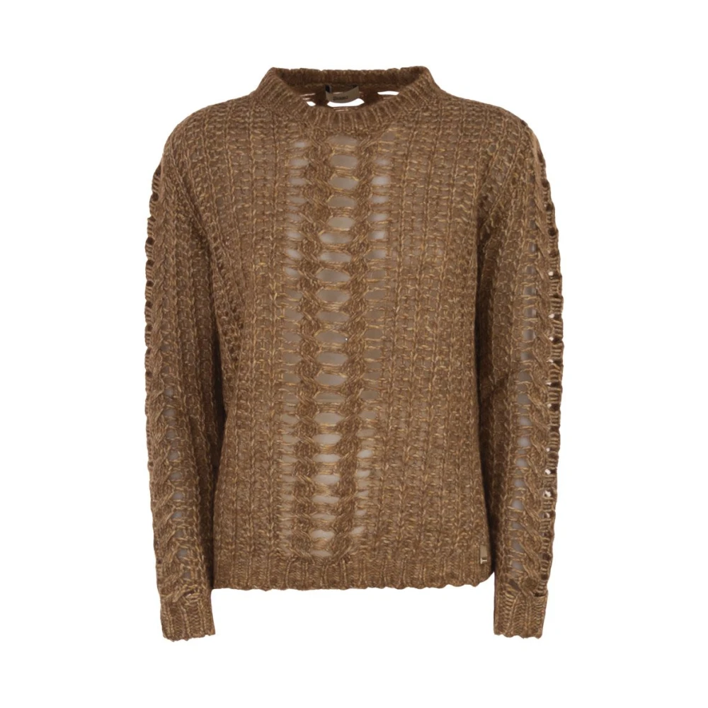Herno Homme Marron Pulls, Brun, Taille: M Maille Ras Du Cou