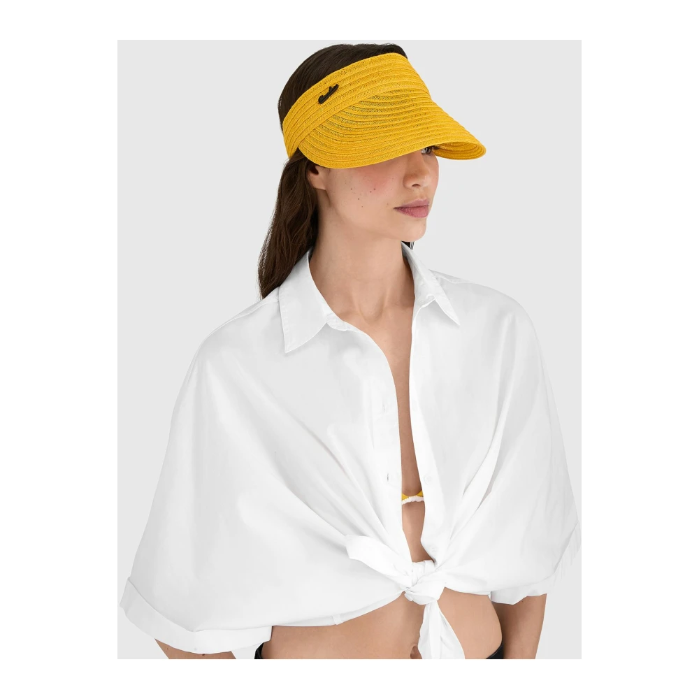 Borsalino Gevlochten Hennepklep voor Zomeravonturen Yellow Dames