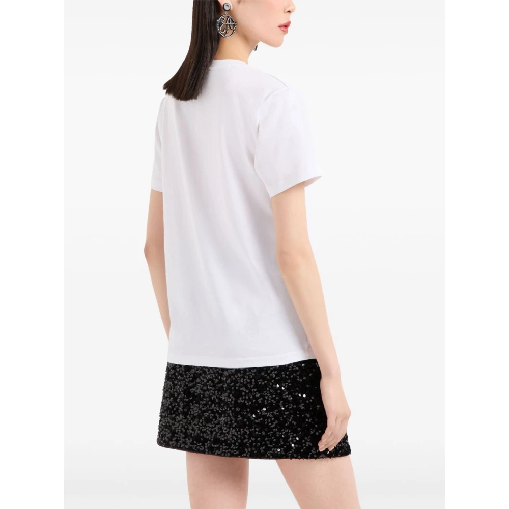 Emporio Armani Zwarte Pailletten Potloodrok Black Dames