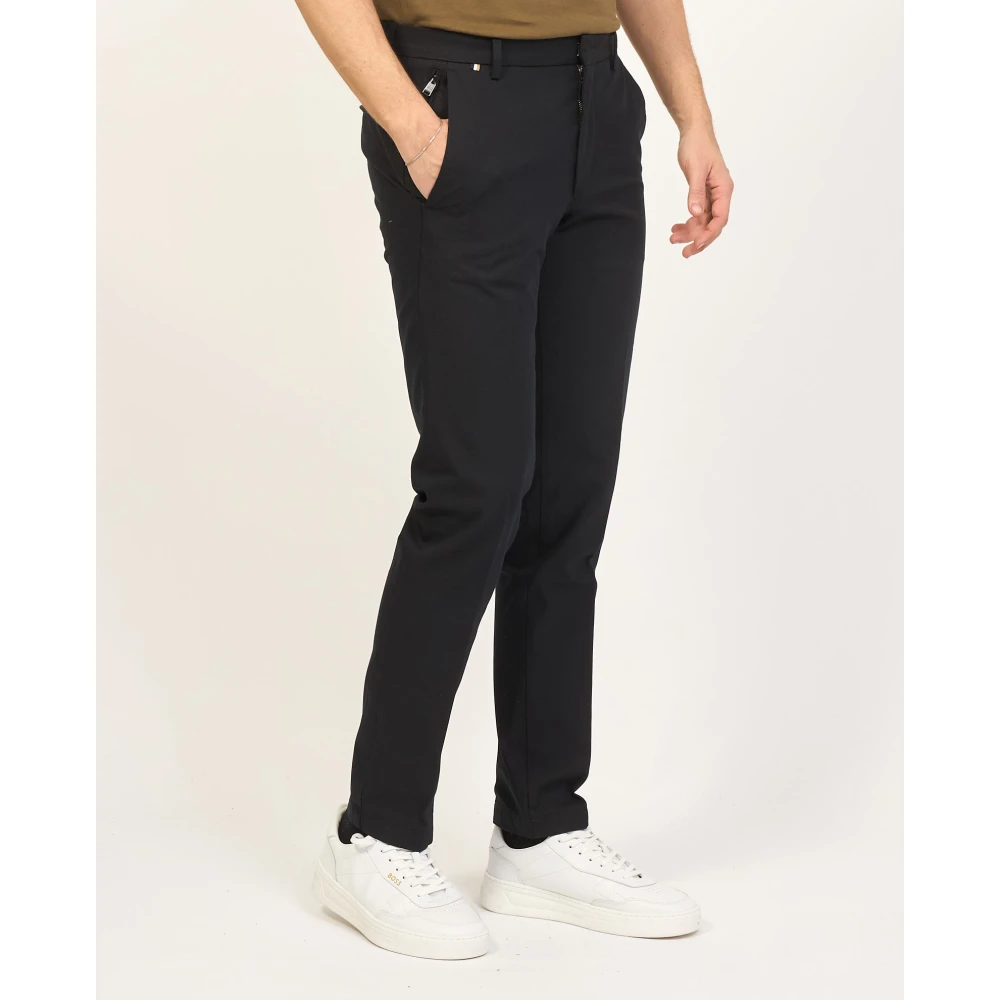 Boss Zwarte Slim Fit Broek Kaito Black Heren