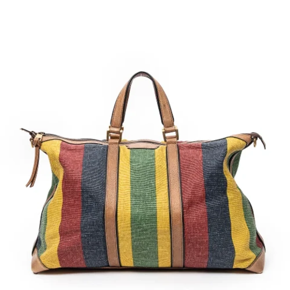Gucci Vintage Pre-owned Canvas travel-bags Multicolor Dames