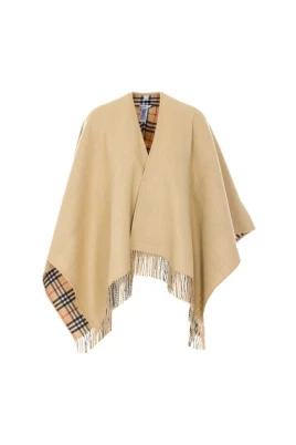 Reversibel rutig ullcape