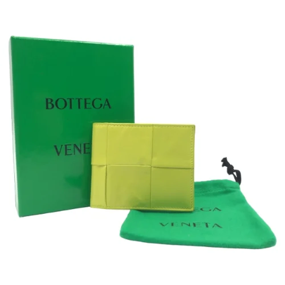 Bottega Veneta Vintage Pre-owned Leather wallets Yellow Heren