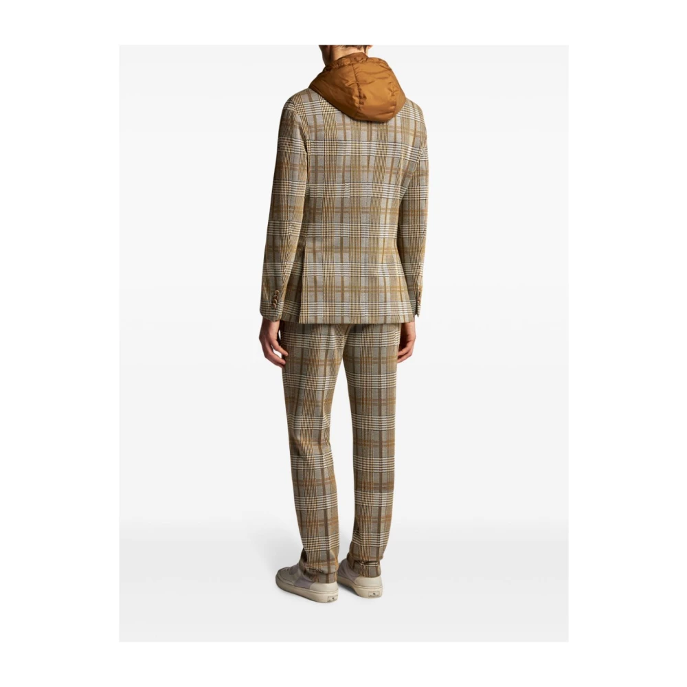 ETRO Tartan Check Hooded Jacket Gray Heren
