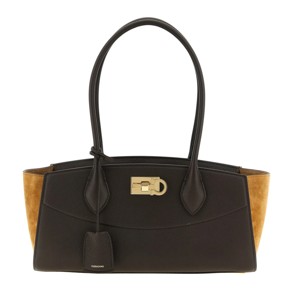Ferragamo Studio Soft East-West (M) Shoulder Bag - Female - Shoulder Bags - Brown - One Size - Bags