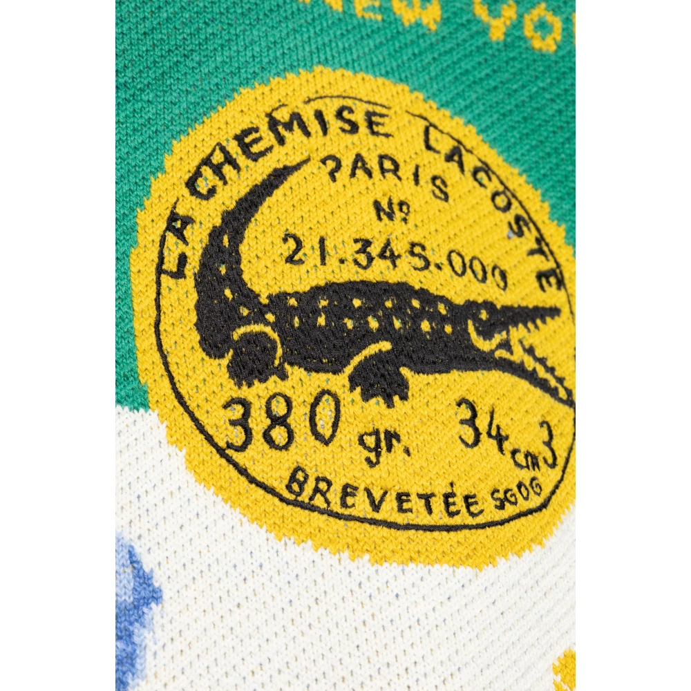Lacoste Trui met wollen afwerking Multicolor Heren