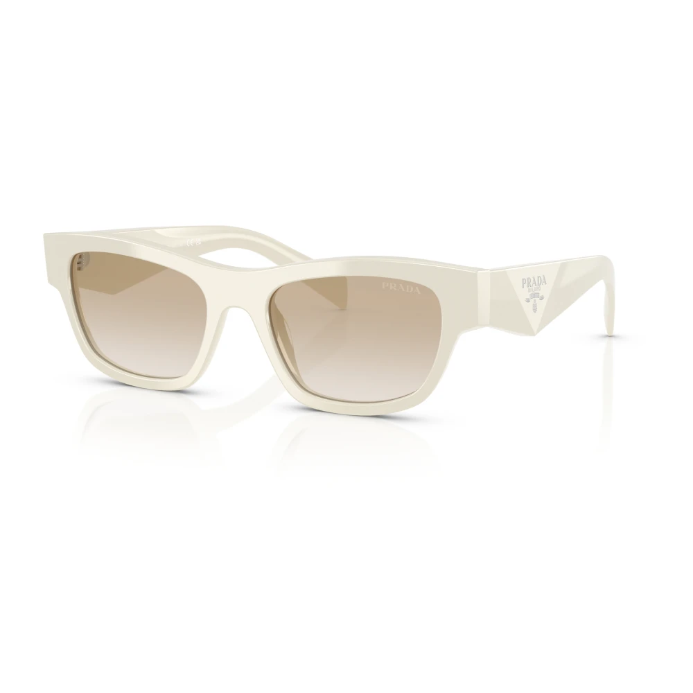 Prada Women's White/Brown Shaded Sunglasses