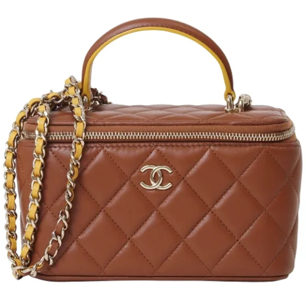 Chanel Vintage Pre-owned Leather chanel-bags Brown Dames