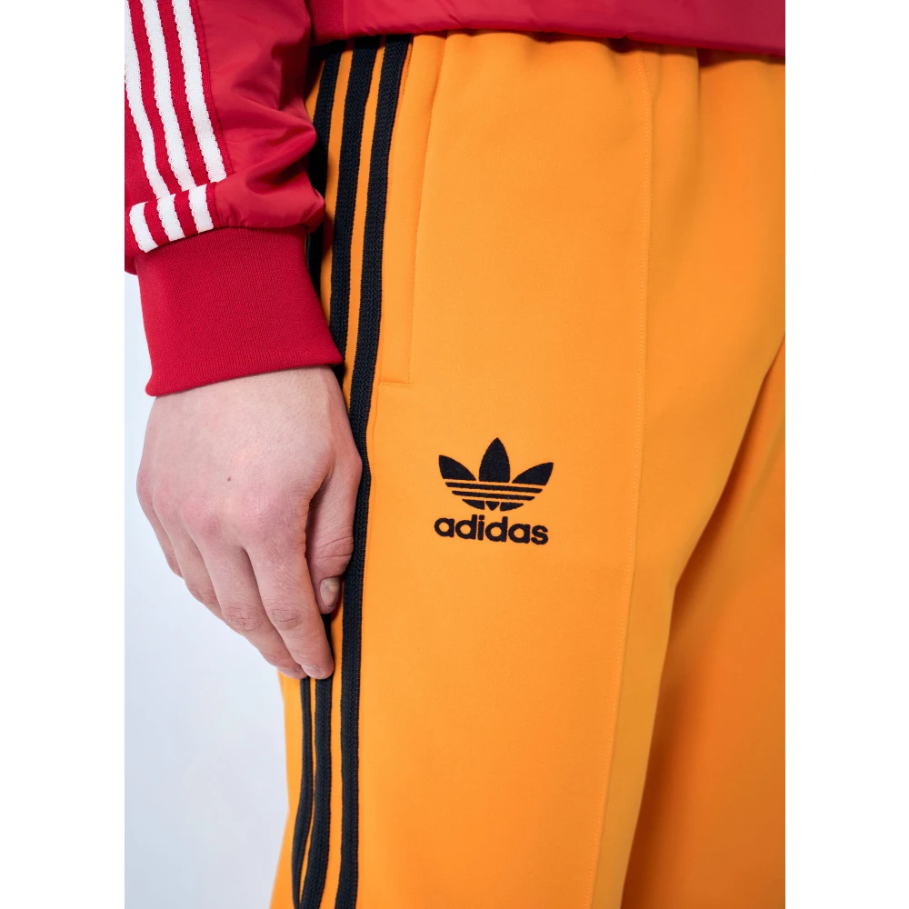 Adidas Logo Motif Track Pants Orange Heren