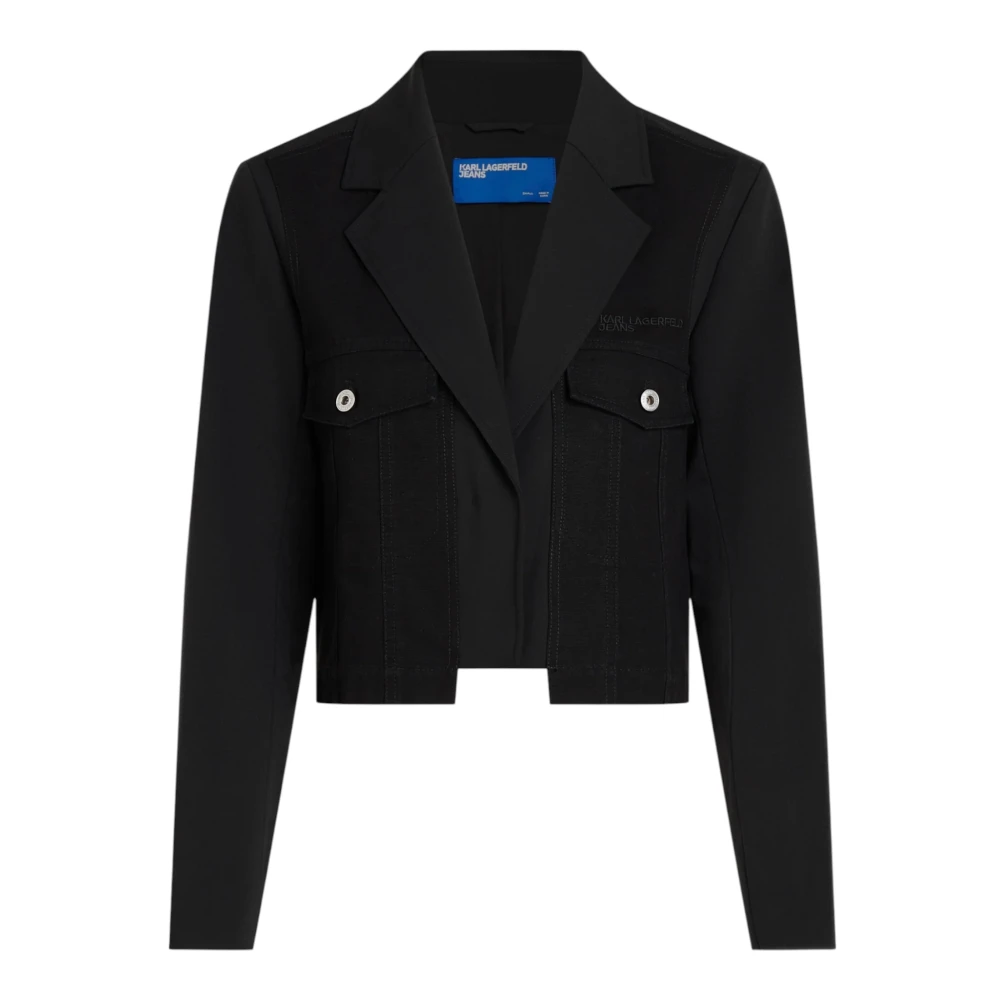 Karl Lagerfeld Women's Black Klj Utility Blazer A3w14019 - Blazers - Xs - Jackets
